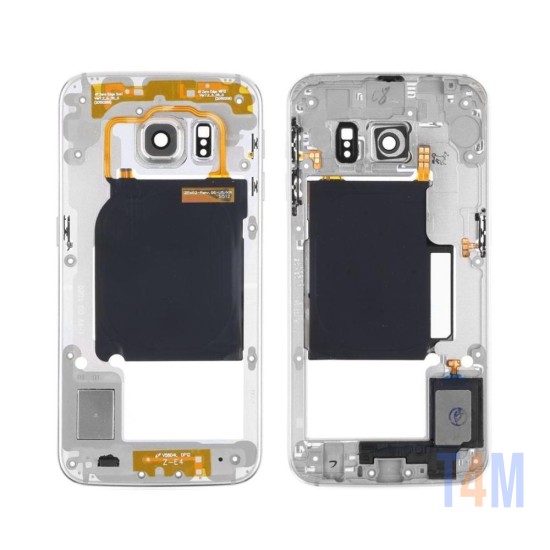 MIDDLE FRAME SAMSUNG GALAXY S6 EDGE/G925 BRANCO/PRATA